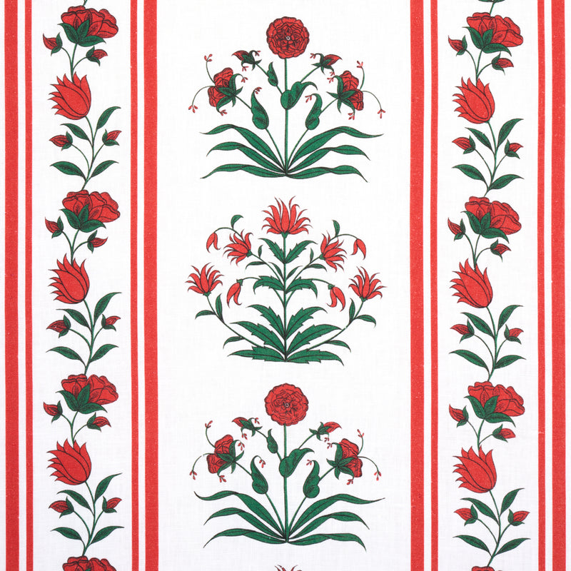Schumacher ROYAL POPPY STRIPE RED Fabric | Atlanta Fabrics