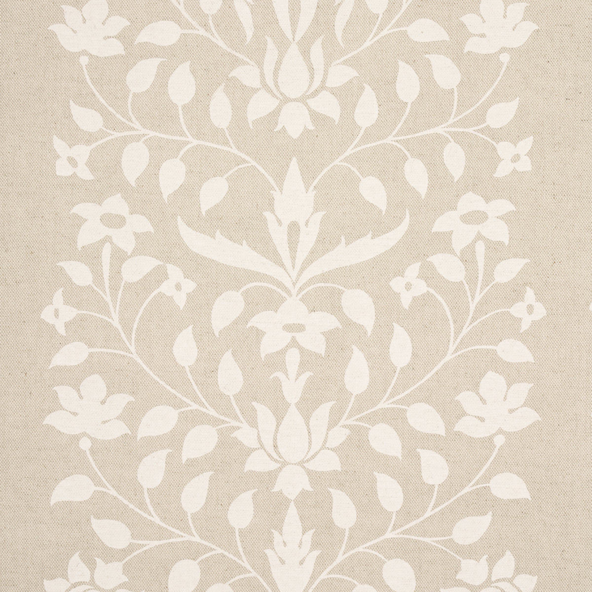 JAIPUR MUGHAL FLOWER IVORY ON NATURAL