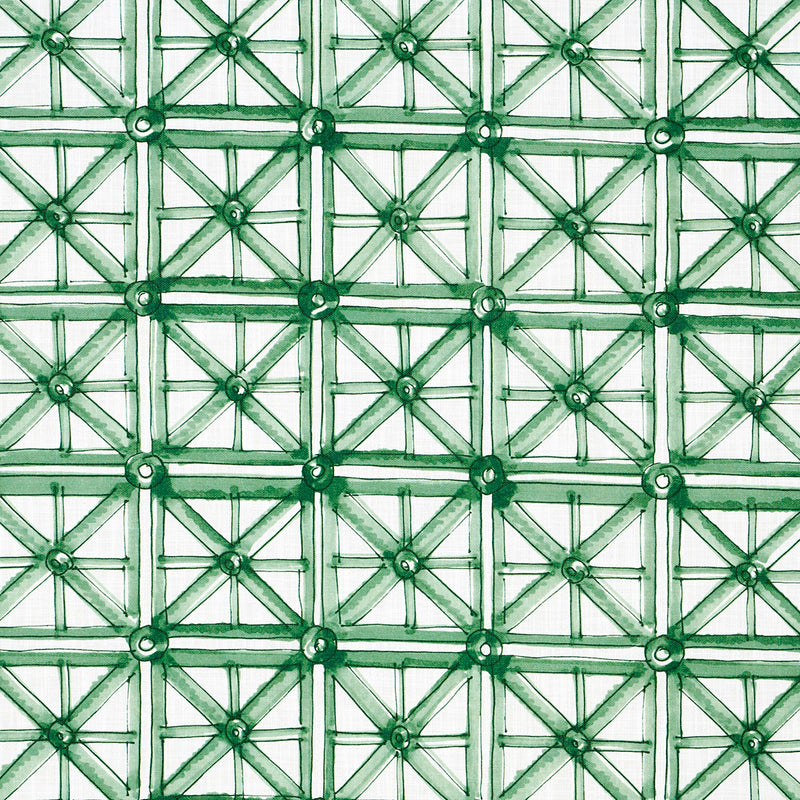 Schumacher PORTAIL FRANCAIS INDOOR/OUTDOOR EMERALD  | Atlanta Fabrics