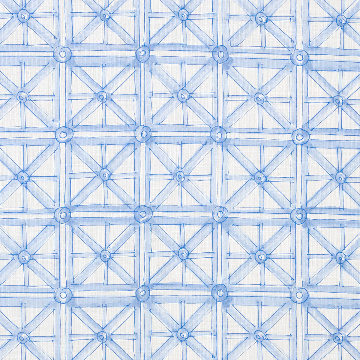 Schumacher PORTAIL FRANCAIS INDOOR/OUTDOOR SKY Fabric | Atlanta Fabrics