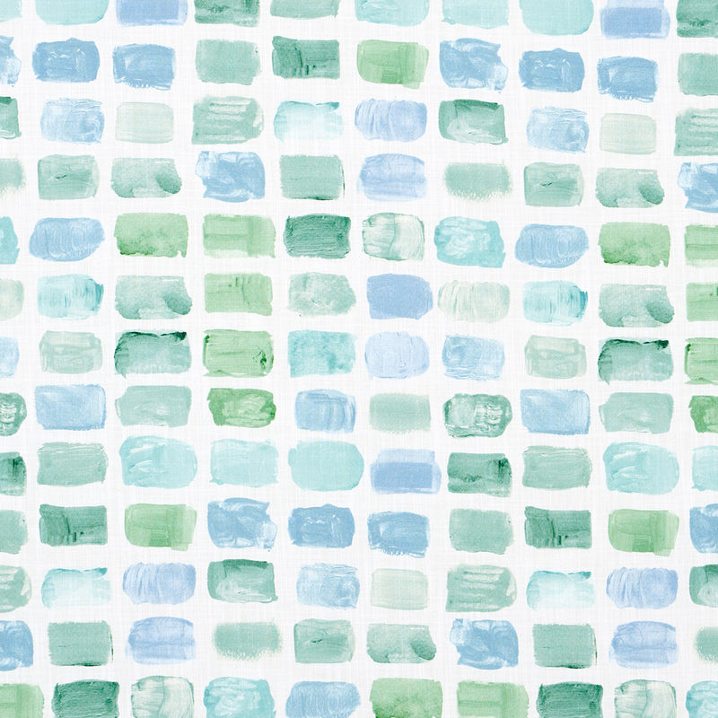 Schumacher PALETTE INDOOR/OUTDOOR SEAGLASS Fabric | Atlanta Fabrics