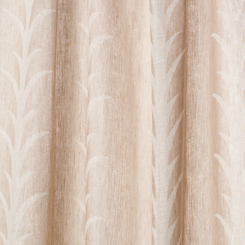 Schumacher ACANTHUS STRIPE SHEER TAUPE Fabric | Atlanta Fabrics