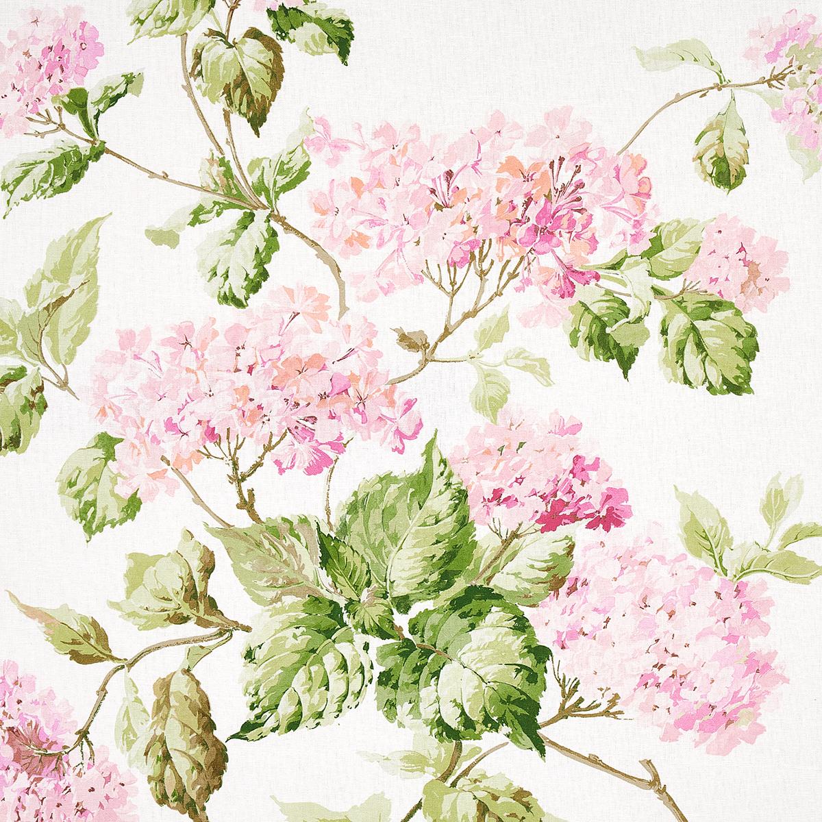 Schumacher SUMMER HYDRANGEA BLUSH Fabric | Atlanta Fabrics