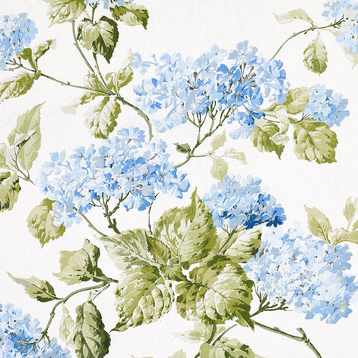 Schumacher SUMMER HYDRANGEA BLUE HYDRANGEA Fabric | Atlanta Fabrics