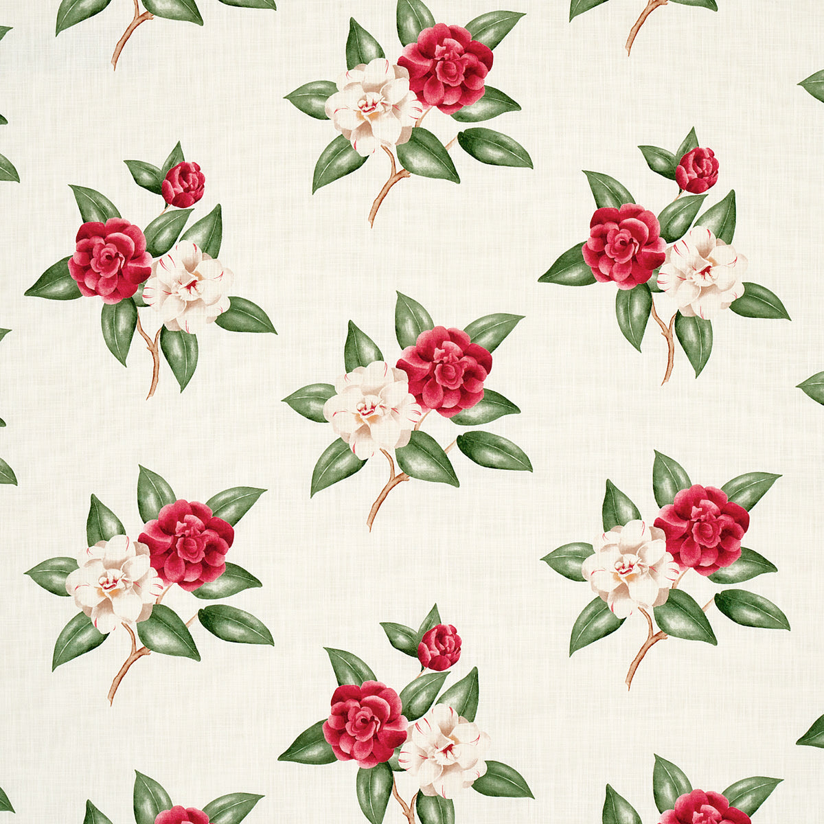 Schumacher CASABLANCA FLORAL INDOOR/OUTDOOR GARNET Fabric | Atlanta Fabrics