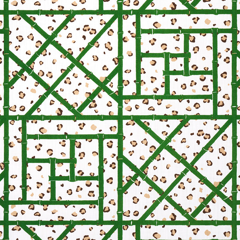 Schumacher FANCY BEAST INDOOR/OUTDOOR SAFARI GREEN Fabric | Atlanta Fabrics