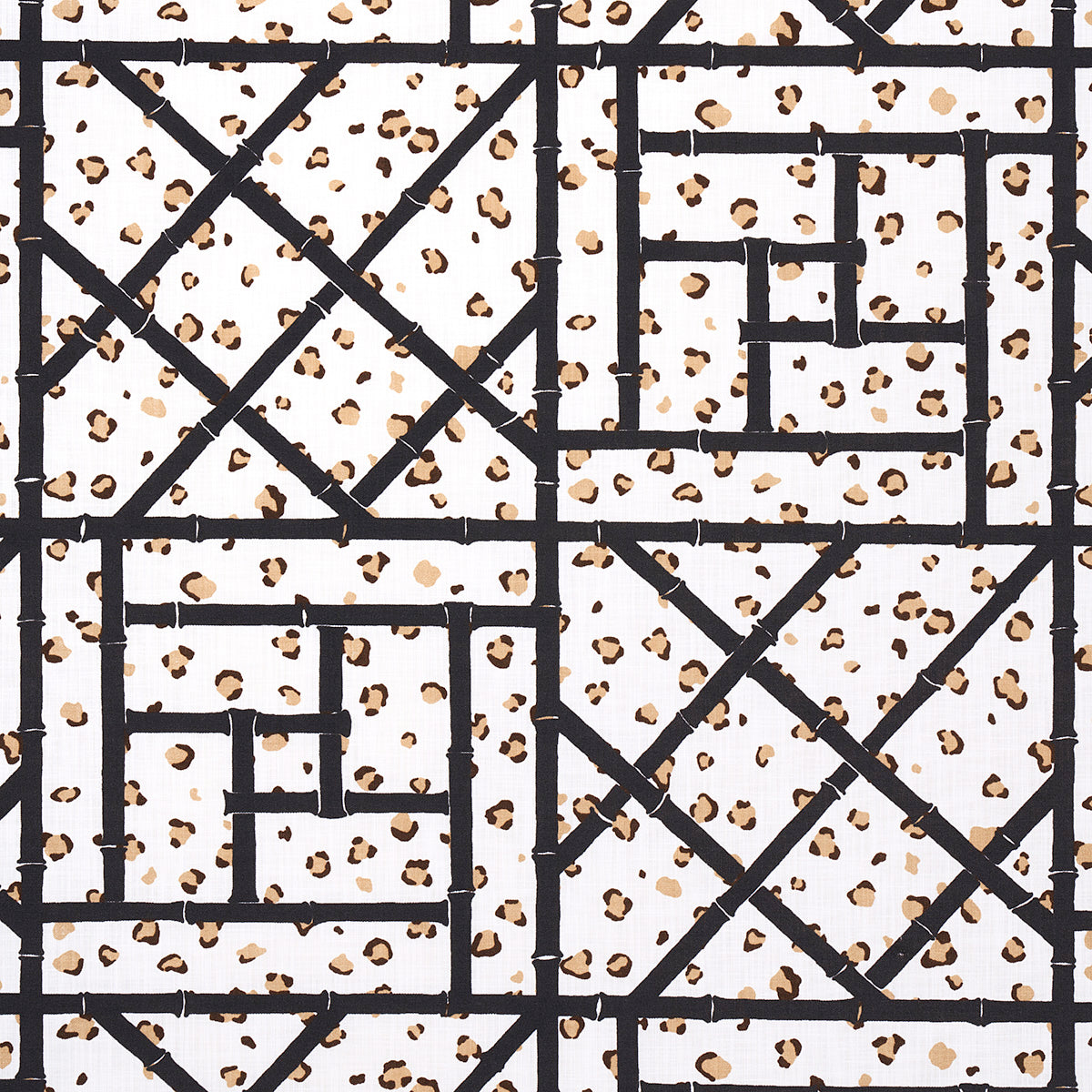 Schumacher FANCY BEAST INDOOR/OUTDOOR ONYX DESERT Fabric | Atlanta Fabrics