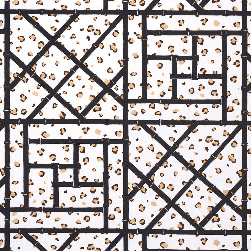 Schumacher FANCY BEAST INDOOR/OUTDOOR ONYX DESERT Fabric | Atlanta Fabrics