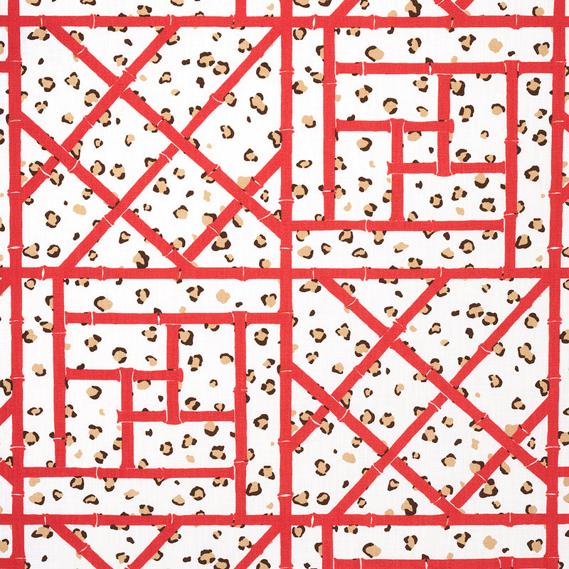 Schumacher FANCY BEAST INDOOR/OUTDOOR CORAL CHEETAH Fabric | Atlanta Fabrics
