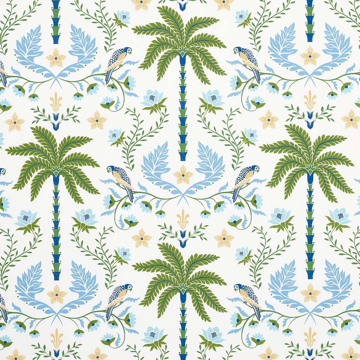 ISLAND PALM INDOOR/OUTDOOR BLUE & GREEN