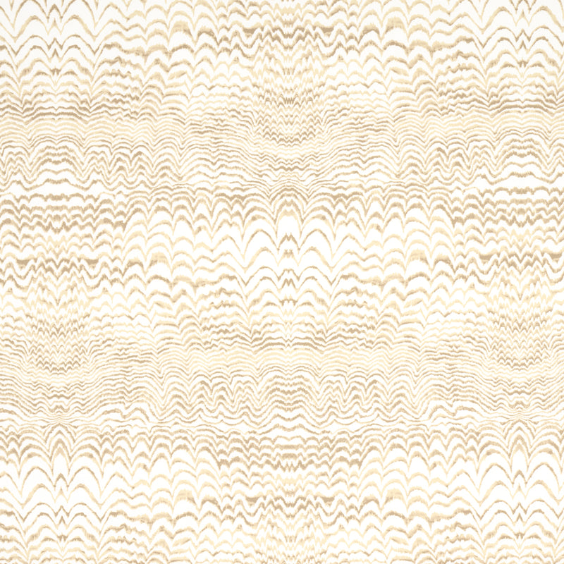 Schumacher INK WAVE PRINT INDOOR/OUTDOOR NATURAL Fabric | Atlanta Fabrics