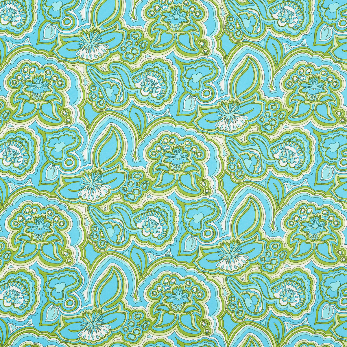Schumacher MORNING SUNRISE INDOOR/OUTDOOR FERN Fabric | Atlanta Fabrics