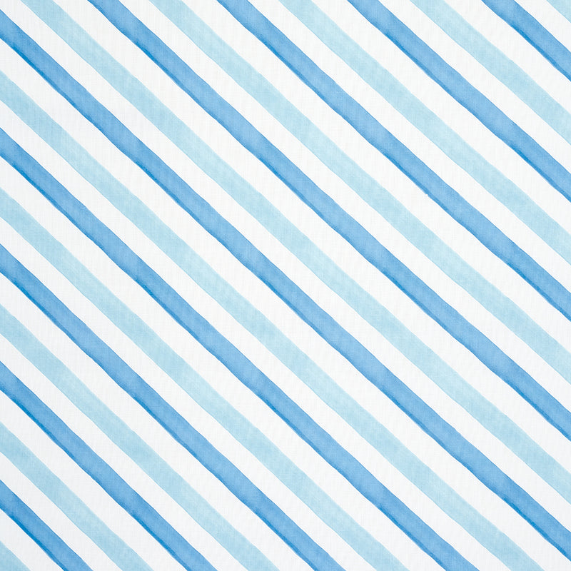 Schumacher SEASIDE STRIPE INDOOR/OUTDOOR OCEAN Fabric | Atlanta Fabrics