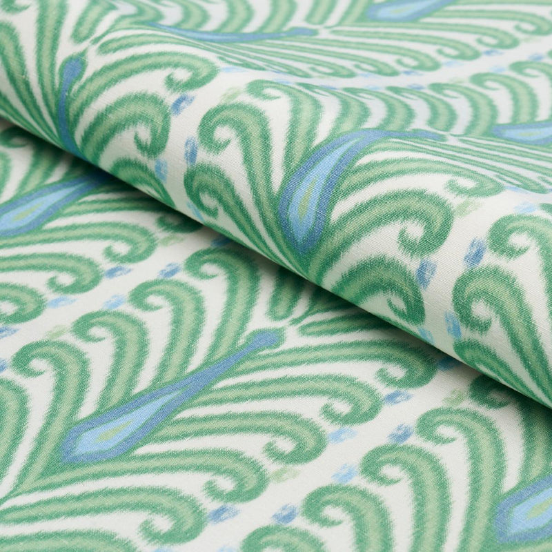 SCHUMACHER AUGUSTINE IKAT LEAF FABRIC | Atlanta Fabrics