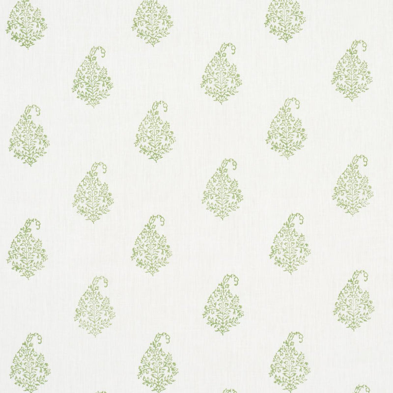 SCHUMACHER KERALA PAISLEY LEAF FABRIC | Atlanta Fabrics
