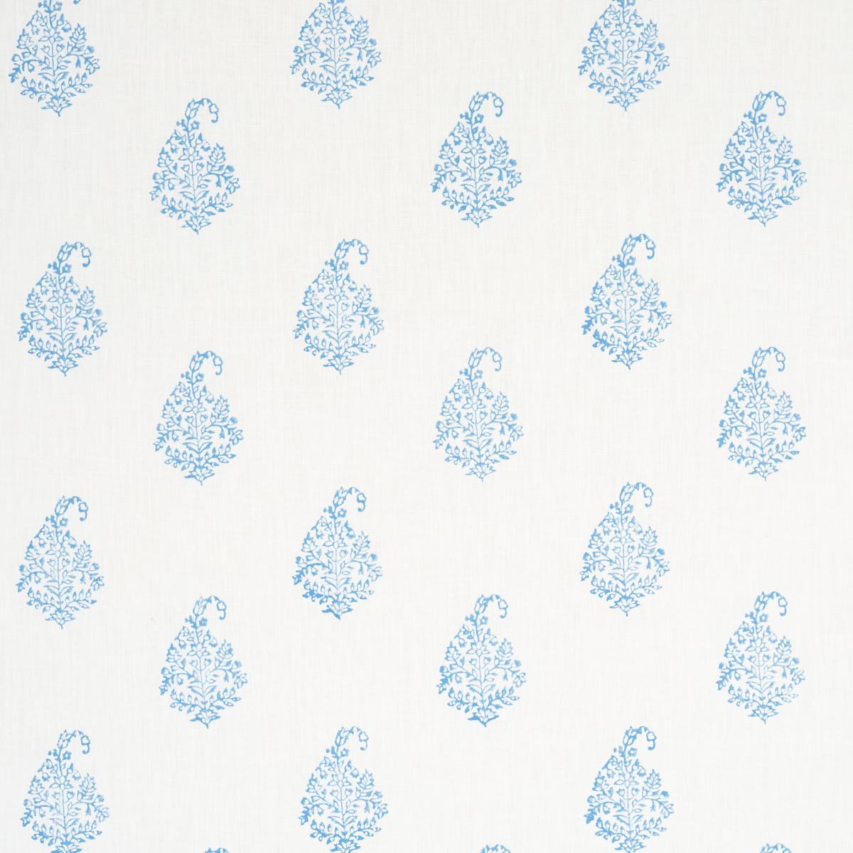 SCHUMACHER KERALA PAISLEY BLUE FABRIC | Atlanta Fabrics