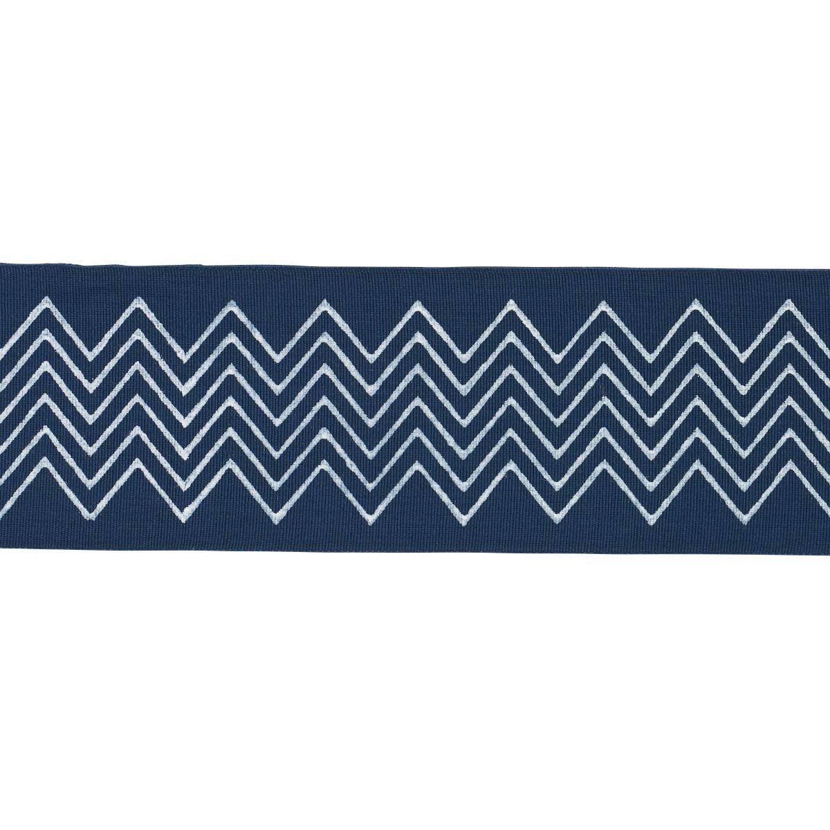 LEORA HAND BLOCKED TAPE NARROW INDIGO