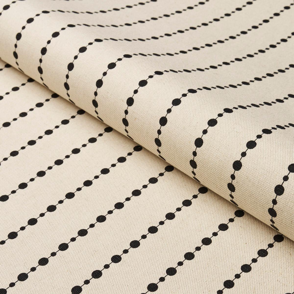 BEADED STRIPE BLACK AND CREAM