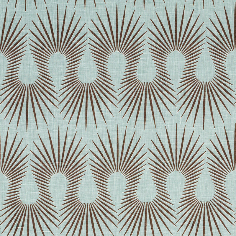 Schumacher HEDGEHOG DUCK EGG BROWN  | Atlanta Fabrics