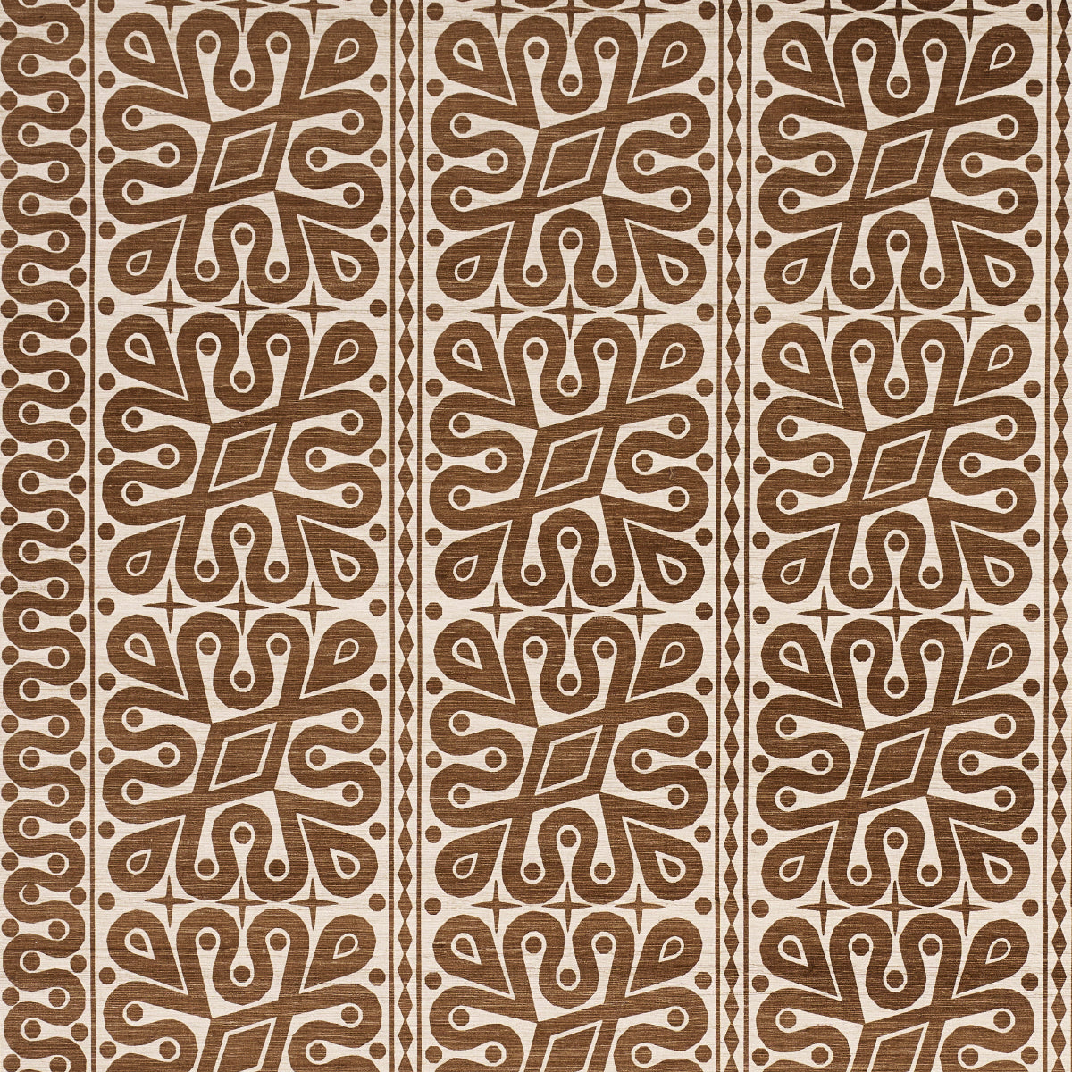 Schumacher BORNEO SILK BROWN Fabric | Atlanta Fabrics