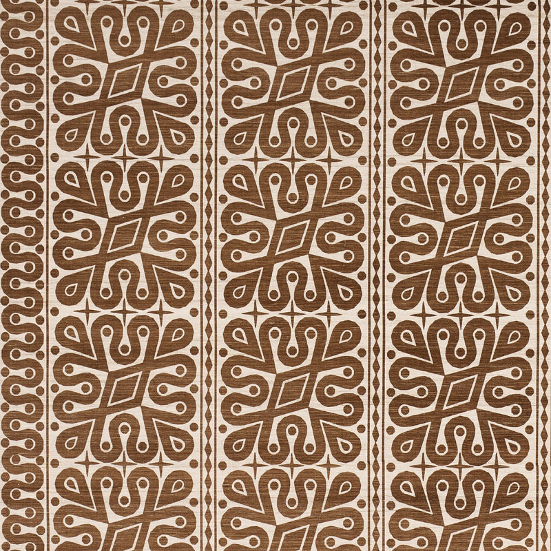 Schumacher BORNEO SILK BROWN Fabric | Atlanta Fabrics