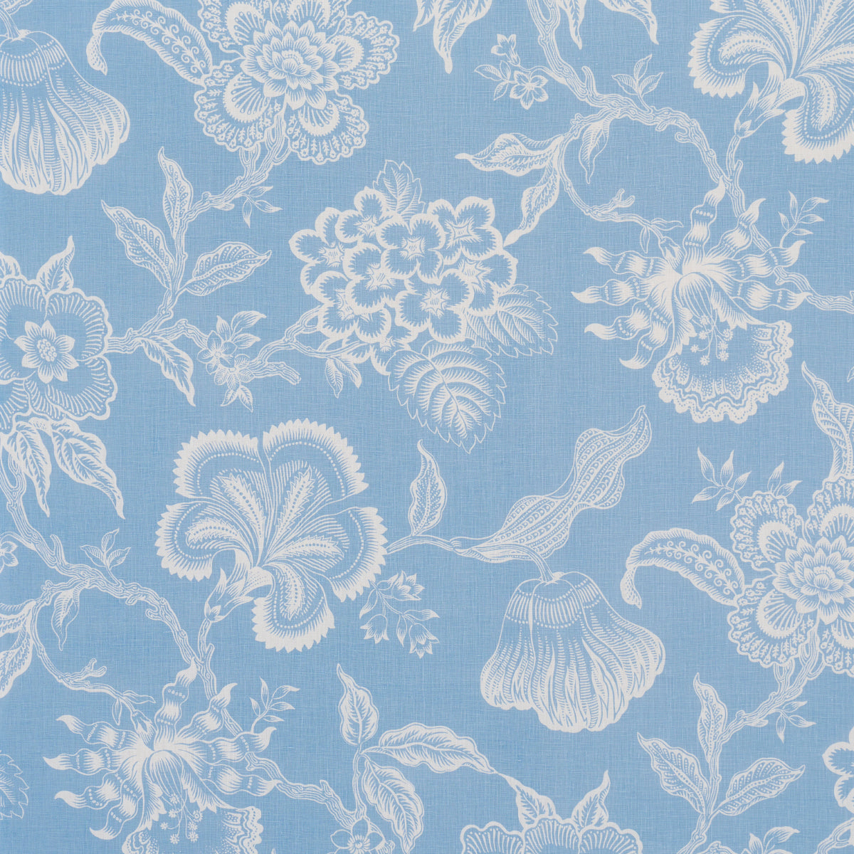 Schumacher HOTHOUSE FLOWERS SILHOUETTE BLISS BLUE  | Atlanta Fabrics