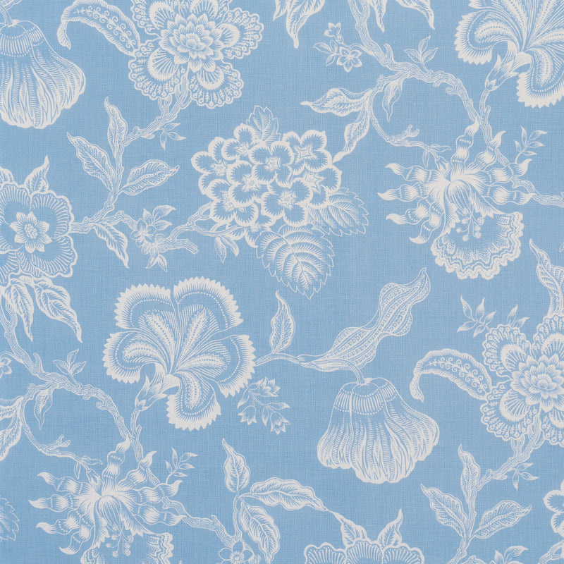 Schumacher HOTHOUSE FLOWERS SILHOUETTE BLISS BLUE  | Atlanta Fabrics