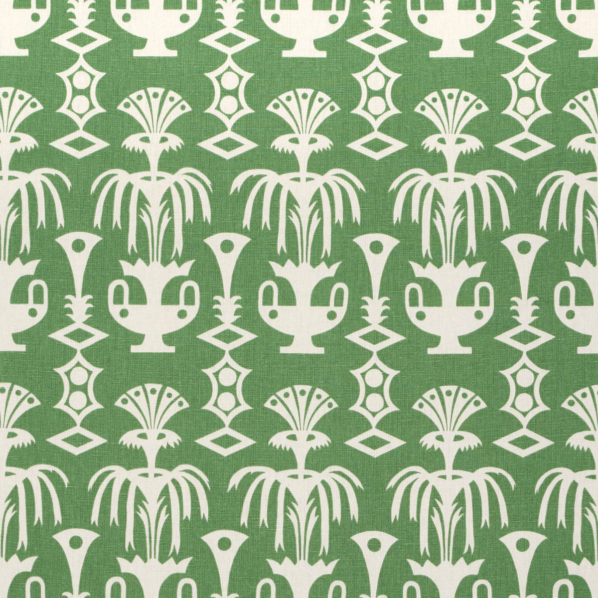 Schumacher FOUNTAIN GRASS GREEN Fabric | Atlanta Fabrics