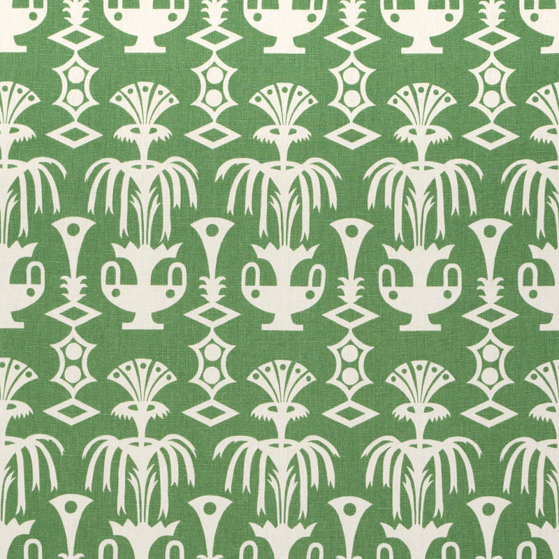 Schumacher FOUNTAIN GRASS GREEN Fabric | Atlanta Fabrics
