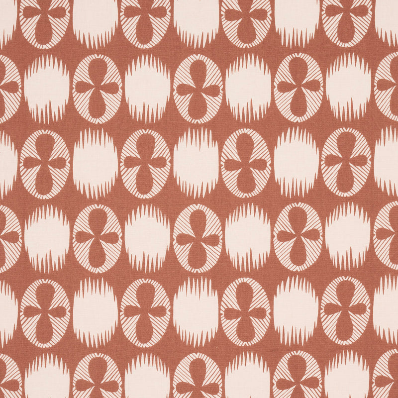 Schumacher LUNARIA BLUSH ON TERRACOTTA Fabric | Atlanta Fabrics
