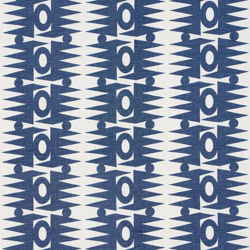 Schumacher RA NAVY Fabric | Atlanta Fabrics
