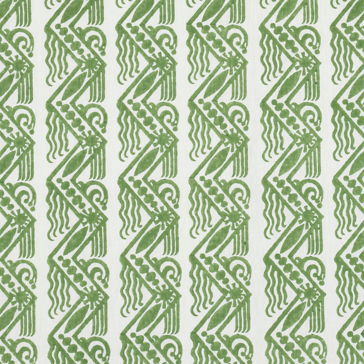 VENETIAN ZIG ZAG BLOCK PRINT GREEN