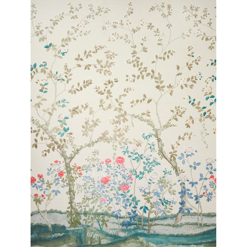 Schumacher MADAME DE POMPADOUR PANEL ALABASTER  | Atlanta Fabrics