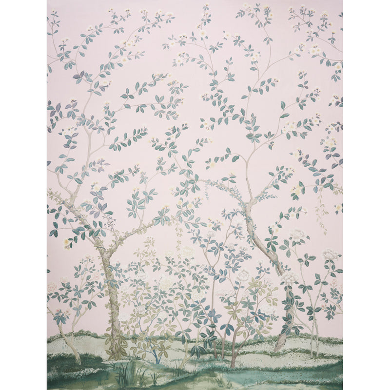 Schumacher MADAME DE POMPADOUR PANEL BLUSH  | Atlanta Fabrics