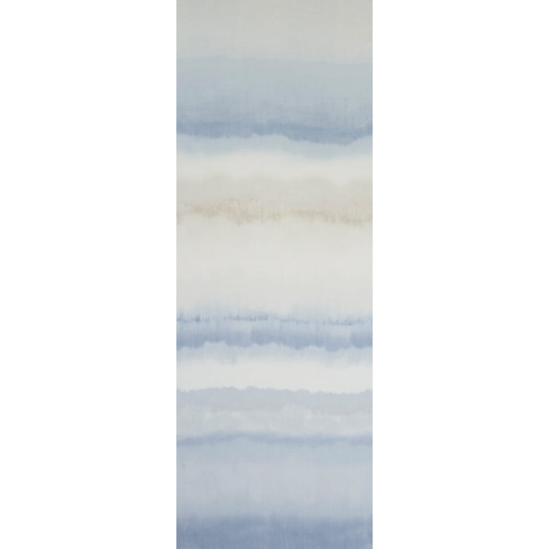 Schumacher ORISSA PANEL BLUE & NATURAL  | Atlanta Fabrics