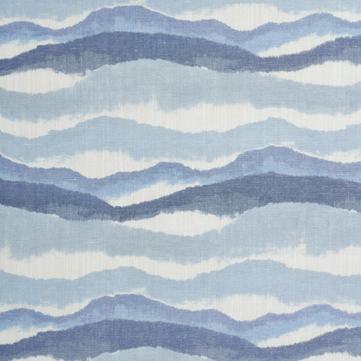 SCHUMACHER CHANDLER WARP PRINT LAGOON FABRIC | Atlanta Fabrics