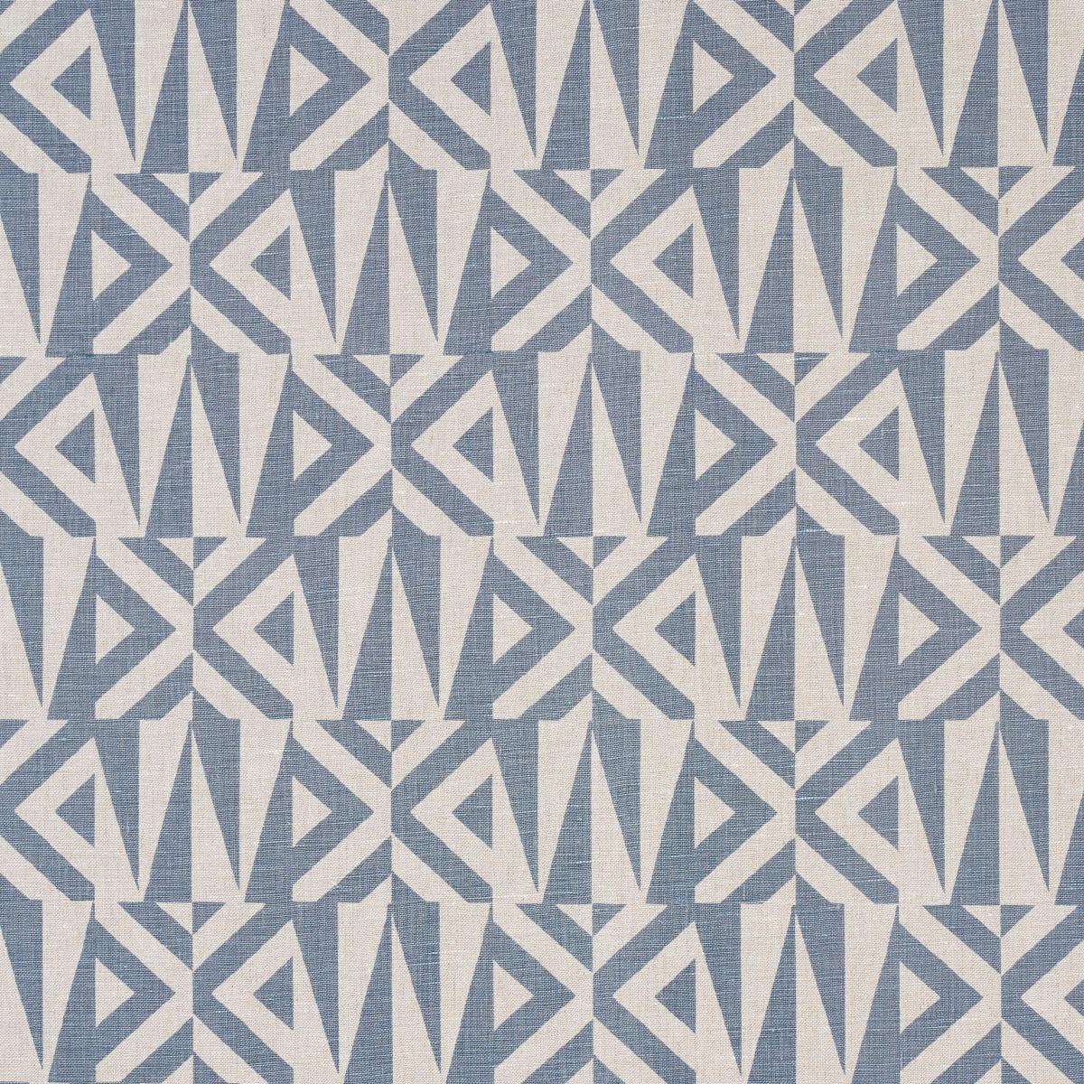 SCHUMACHER AMERO SLATE BLUE FABRIC | Atlanta Fabrics