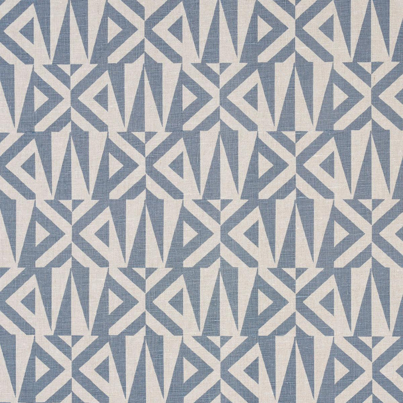 SCHUMACHER AMERO SLATE BLUE FABRIC | Atlanta Fabrics