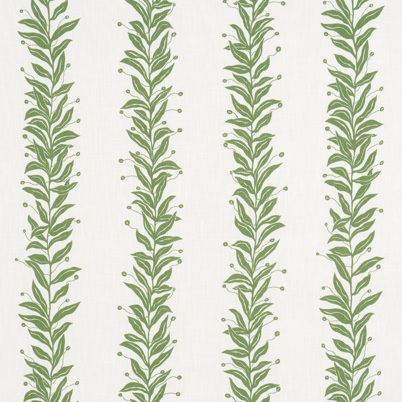 Schumacher TENDRIL STRIPE INDOOR/OUTDOOR LEAF  | Atlanta Fabrics