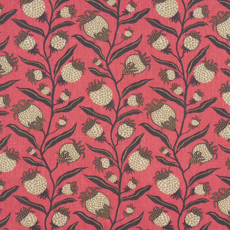 Schumacher THISTLE VINE RED & GOLD  | Atlanta Fabrics