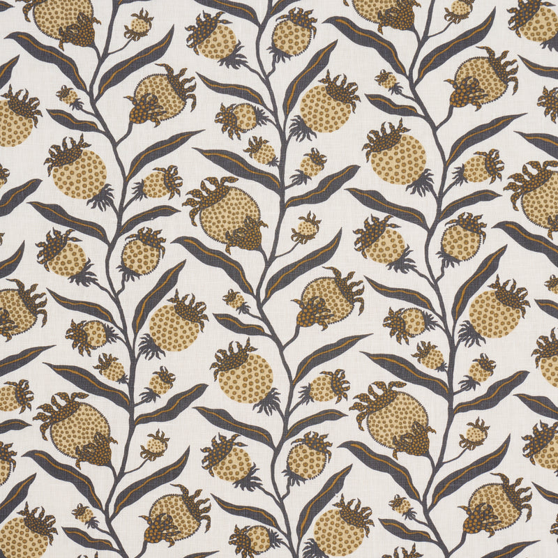 Schumacher THISTLE VINE BLACK & GOLD  | Atlanta Fabrics