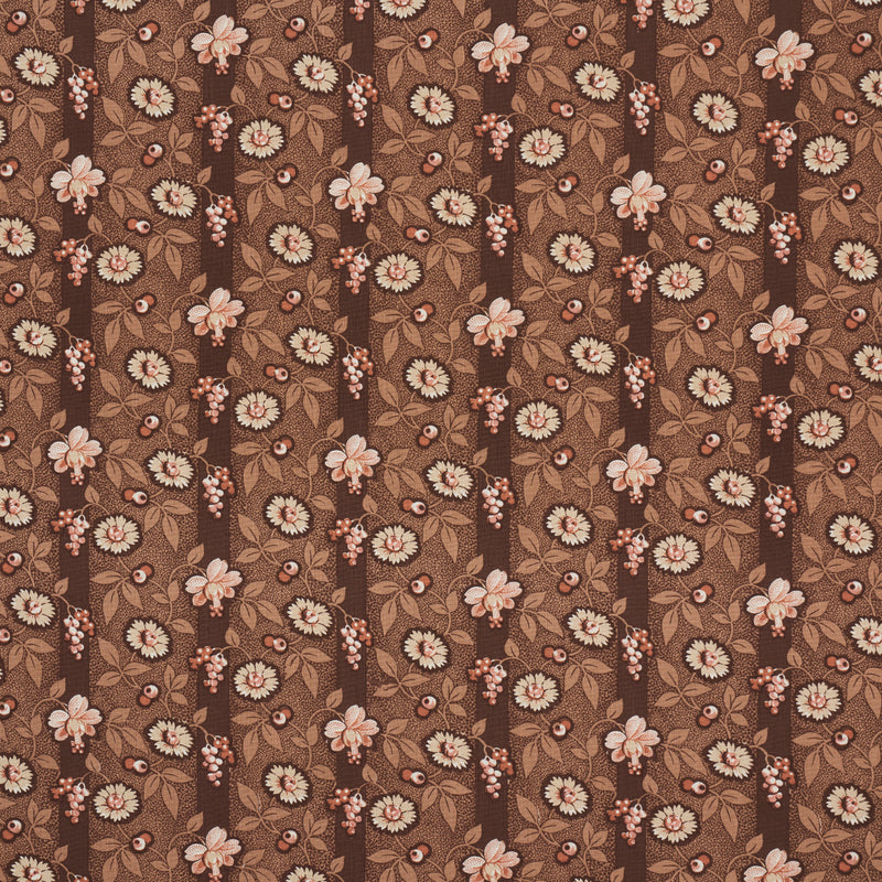 Schumacher LA RUE STRIPE COGNAC  | Atlanta Fabrics