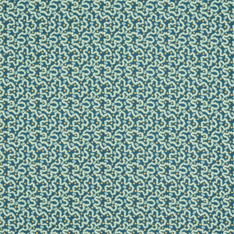 Schumacher LEONIE VERMICELLI TEAL  | Atlanta Fabrics