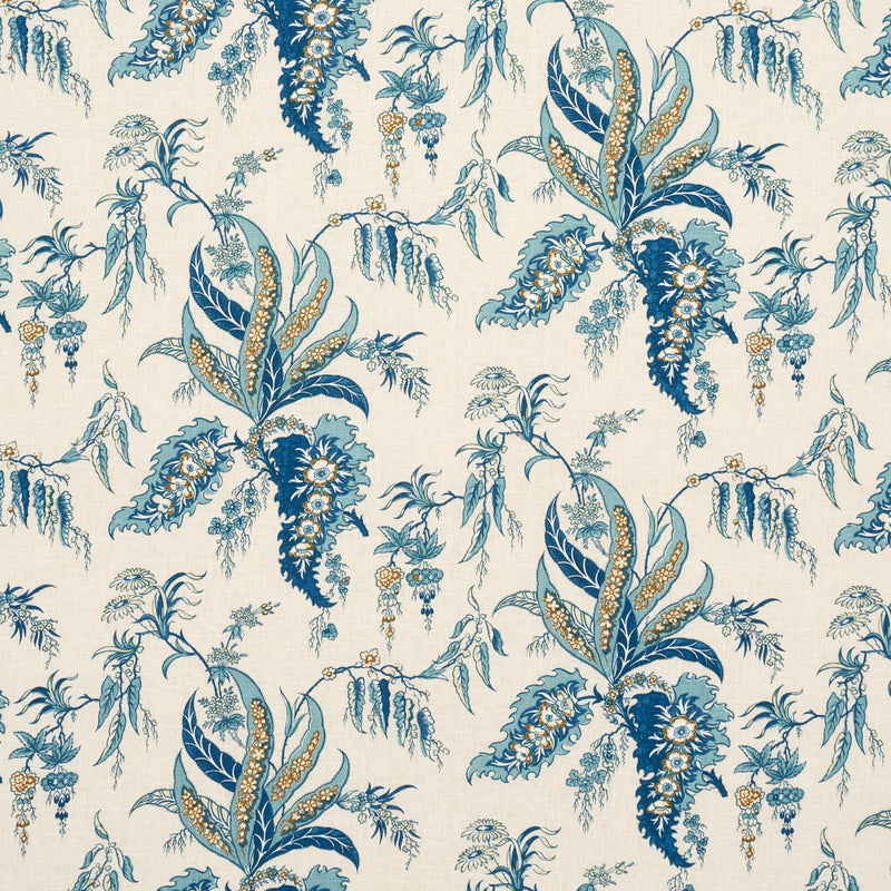 Schumacher APOLLINE BOTANICAL CIEL & MARINE  | Atlanta Fabrics
