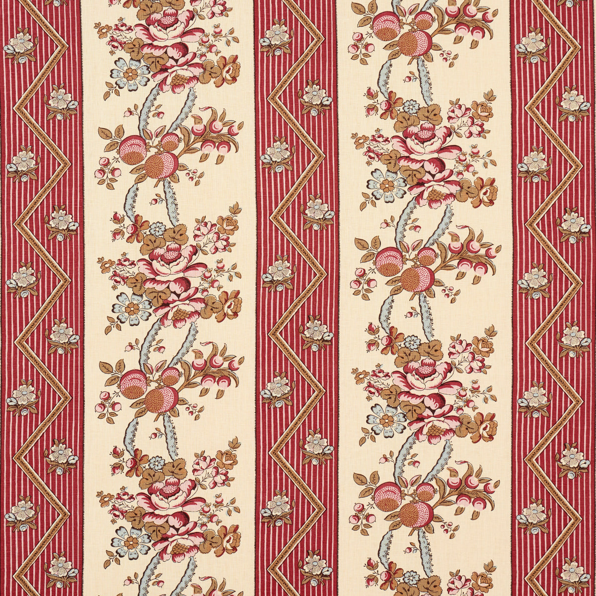 SYLVAIN FLORAL STRIPE ROUGE