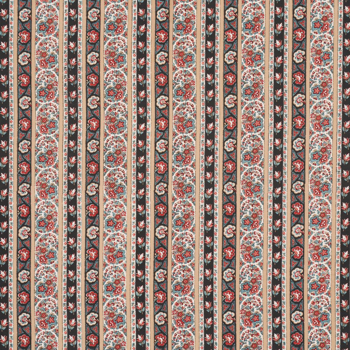 SCHUMACHER INES PAISLEY ROUGE & NOIR FABRIC | Atlanta Fabrics