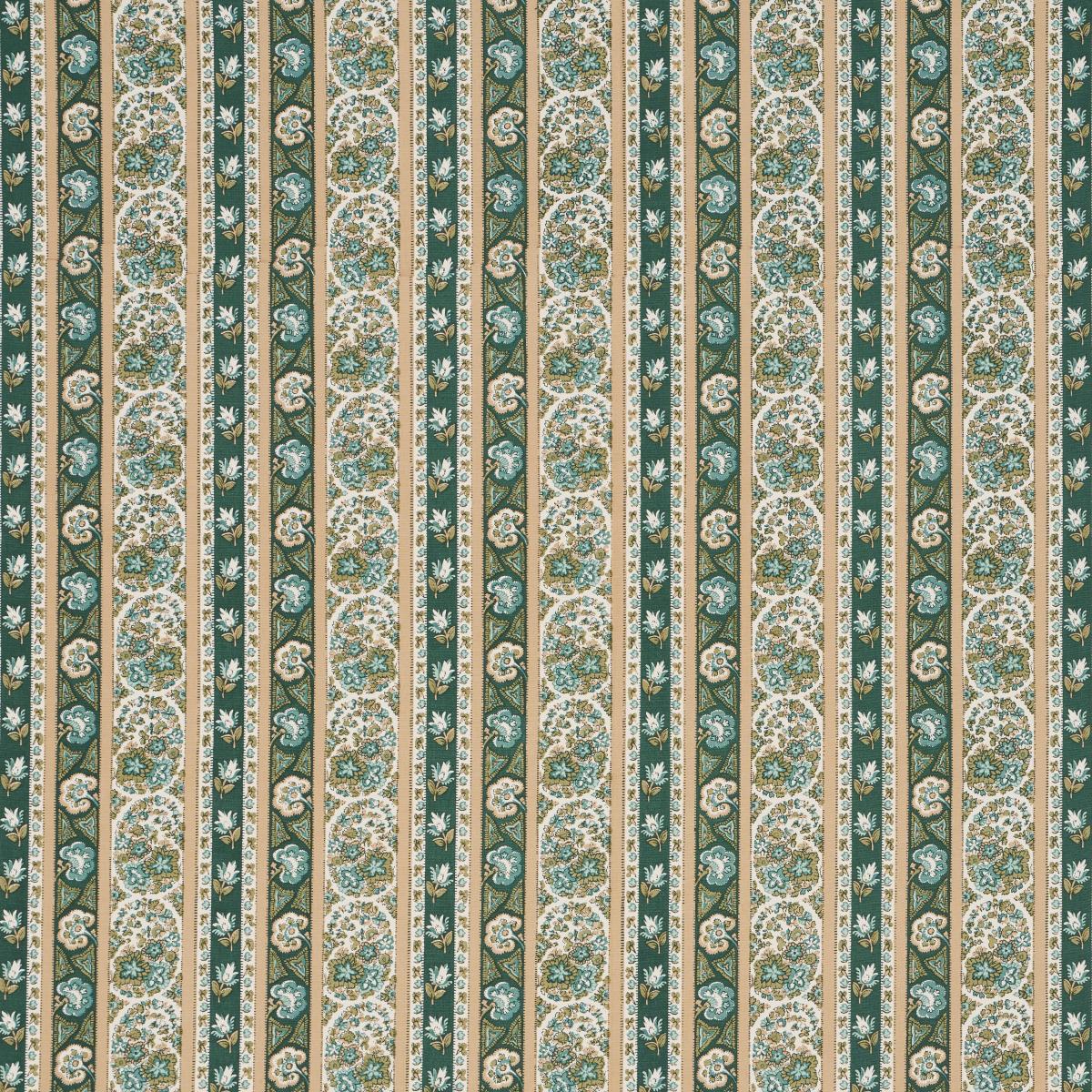 SCHUMACHER INES PAISLEY MINERAL & TEAL FABRIC | Atlanta Fabrics