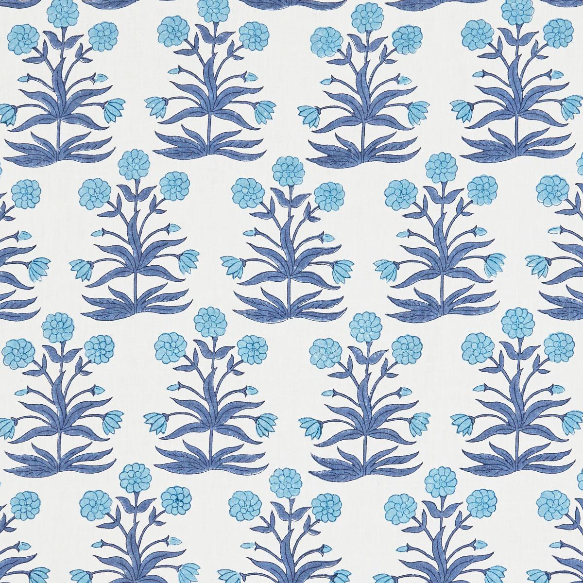 Mughal Hand Block Print Sky Indigo