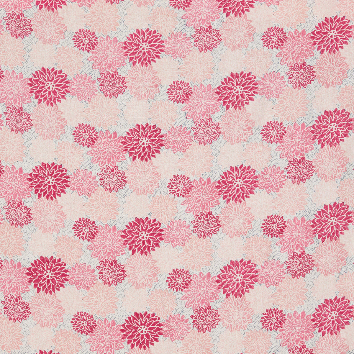 Dahlia Hand Block Print Hot Pink
