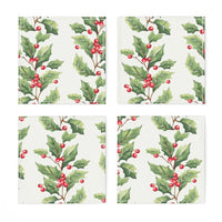 Holly Stripe Cocktail Napkins